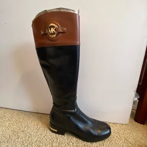 Black Brown two toned riding boots